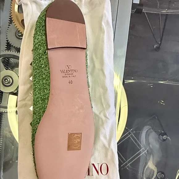 VALENTINO GARAVANI
Rockstud tweed lamé ballet flats - Picture 6 of 9